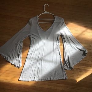 Bell sleeve cotton dress